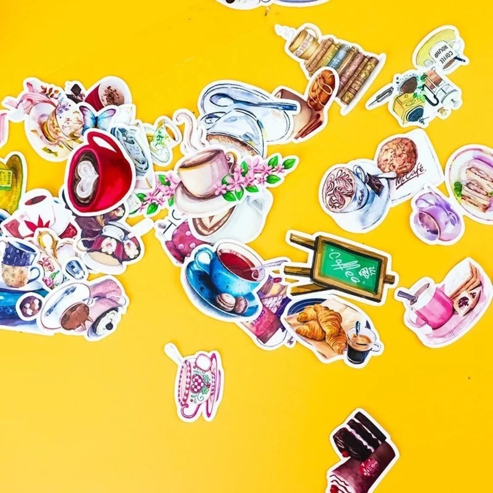 Coffee and Tea Cafe, Beautiful Tea Cups, 19 Deco Stickers - Picture 9 of 11